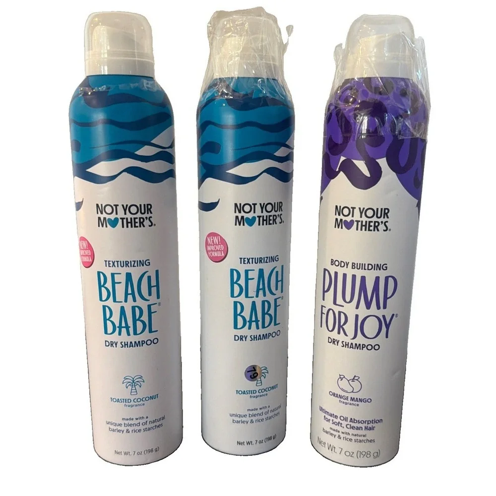 3 Not Your Mother's Dry Shampoo Variety  7 Oz Oil Absorbing Spray Beach Babe Joy